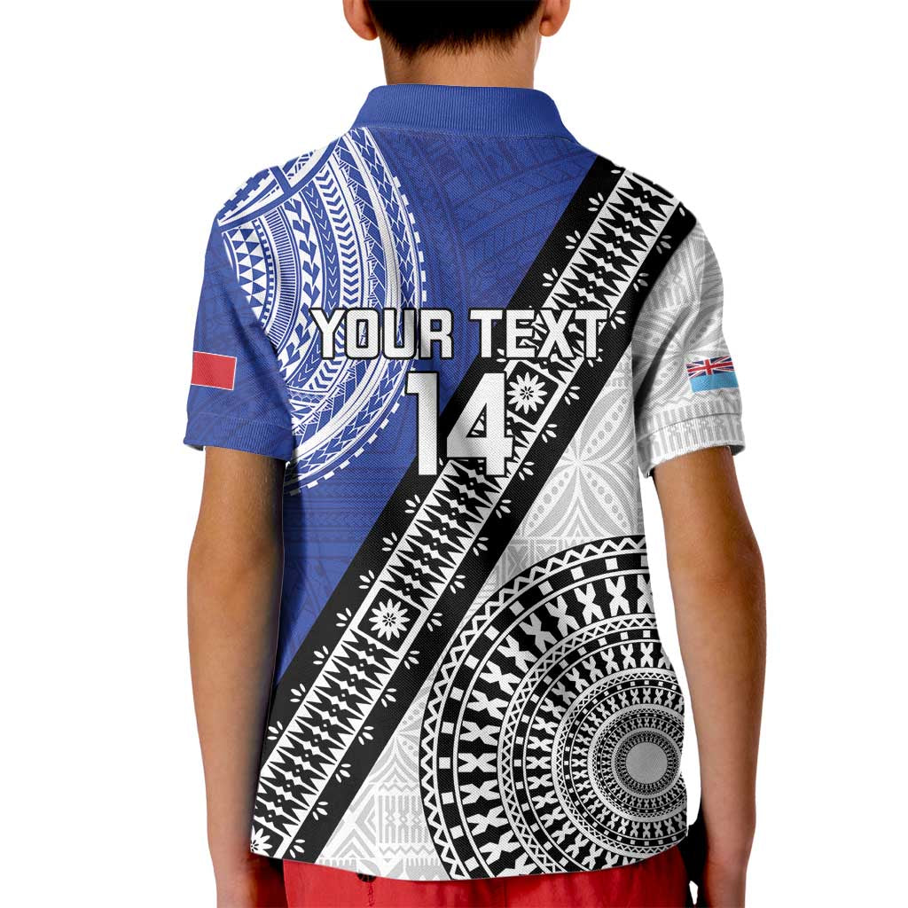 Fiji an Samoa Rugby Custom Kid Polo Shirt Flying Fijians Manu Samoa Together Pacific - Polynesian Pride