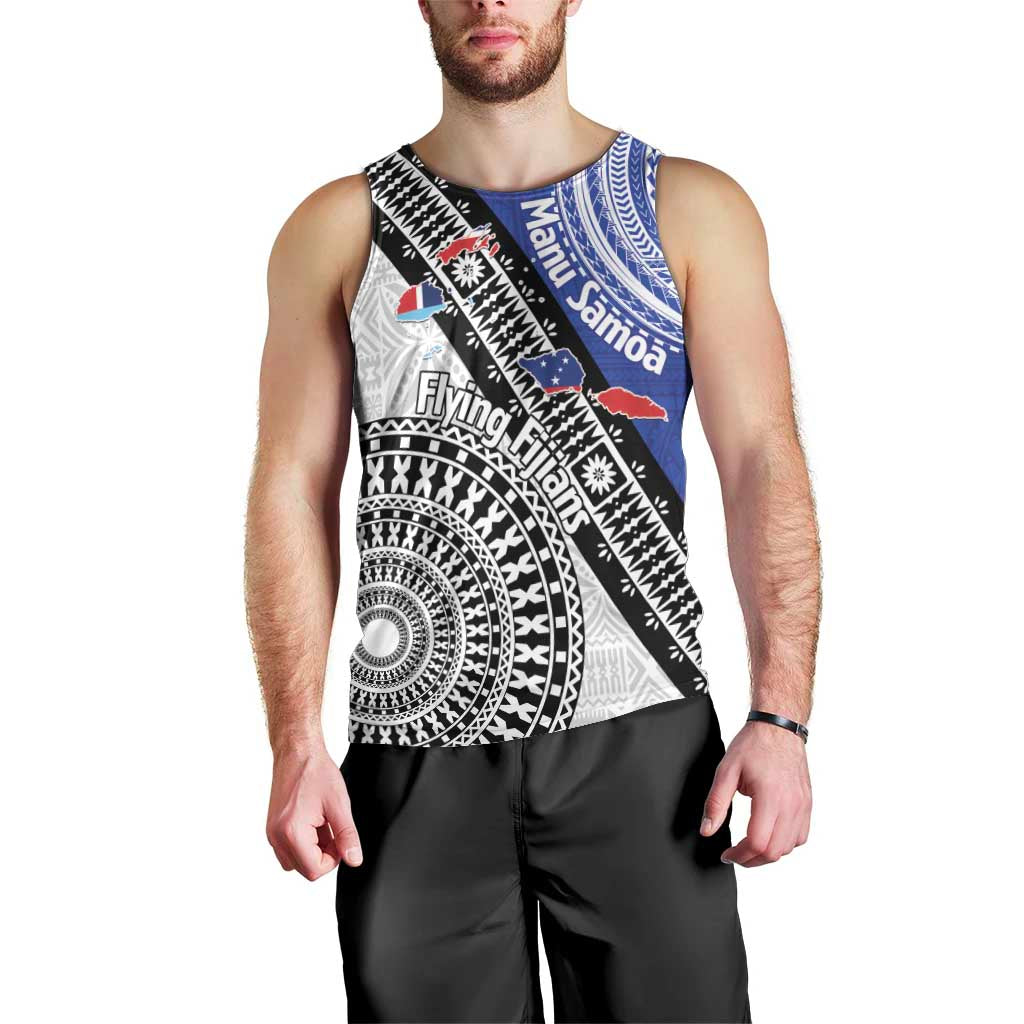 Fiji an Samoa Rugby Custom Men Tank Top Flying Fijians Manu Samoa Together Pacific - Polynesian Pride