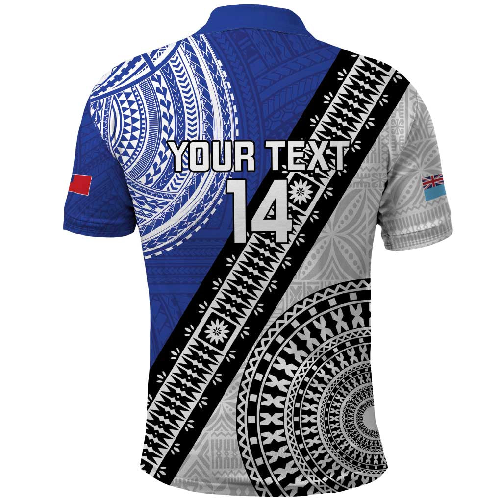 Fiji an Samoa Rugby Custom Polo Shirt Flying Fijians Manu Samoa Together Pacific - Polynesian Pride