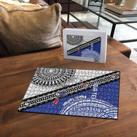 Fiji an Samoa Rugby Custom Puzzle Flying Fijians Manu Samoa Together Pacific - Polynesian Pride