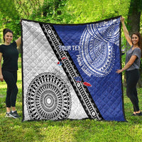 Fiji an Samoa Rugby Custom Quilt Flying Fijians Manu Samoa Together Pacific - Polynesian Pride