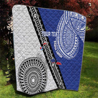 Fiji an Samoa Rugby Custom Quilt Flying Fijians Manu Samoa Together Pacific - Polynesian Pride