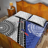 Fiji an Samoa Rugby Custom Quilt Bed Set Flying Fijians Manu Samoa Together Pacific - Polynesian Pride