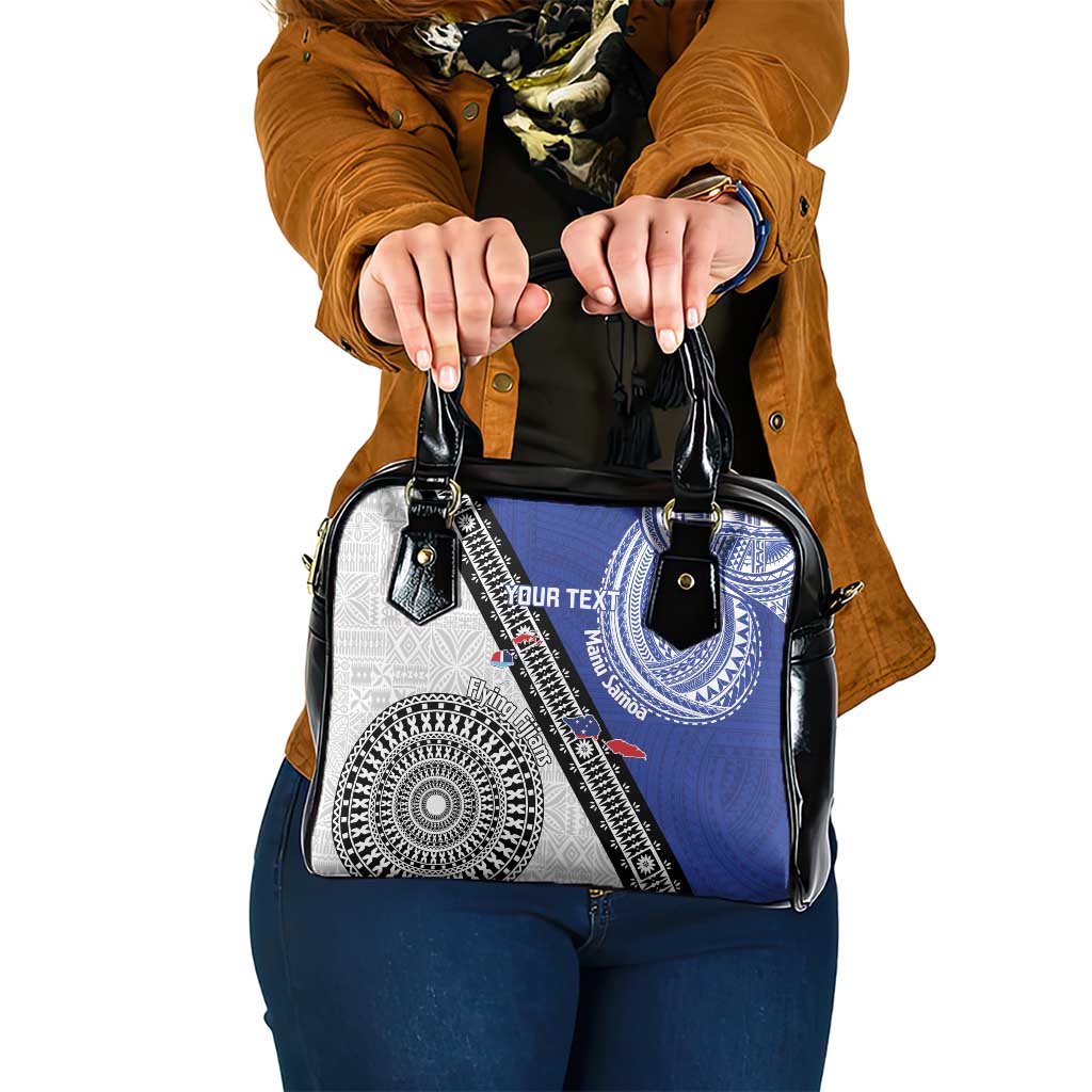 Fiji an Samoa Rugby Custom Shoulder Handbag Flying Fijians Manu Samoa Together Pacific - Polynesian Pride