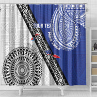 Fiji an Samoa Rugby Custom Shower Curtain Flying Fijians Manu Samoa Together Pacific - Polynesian Pride