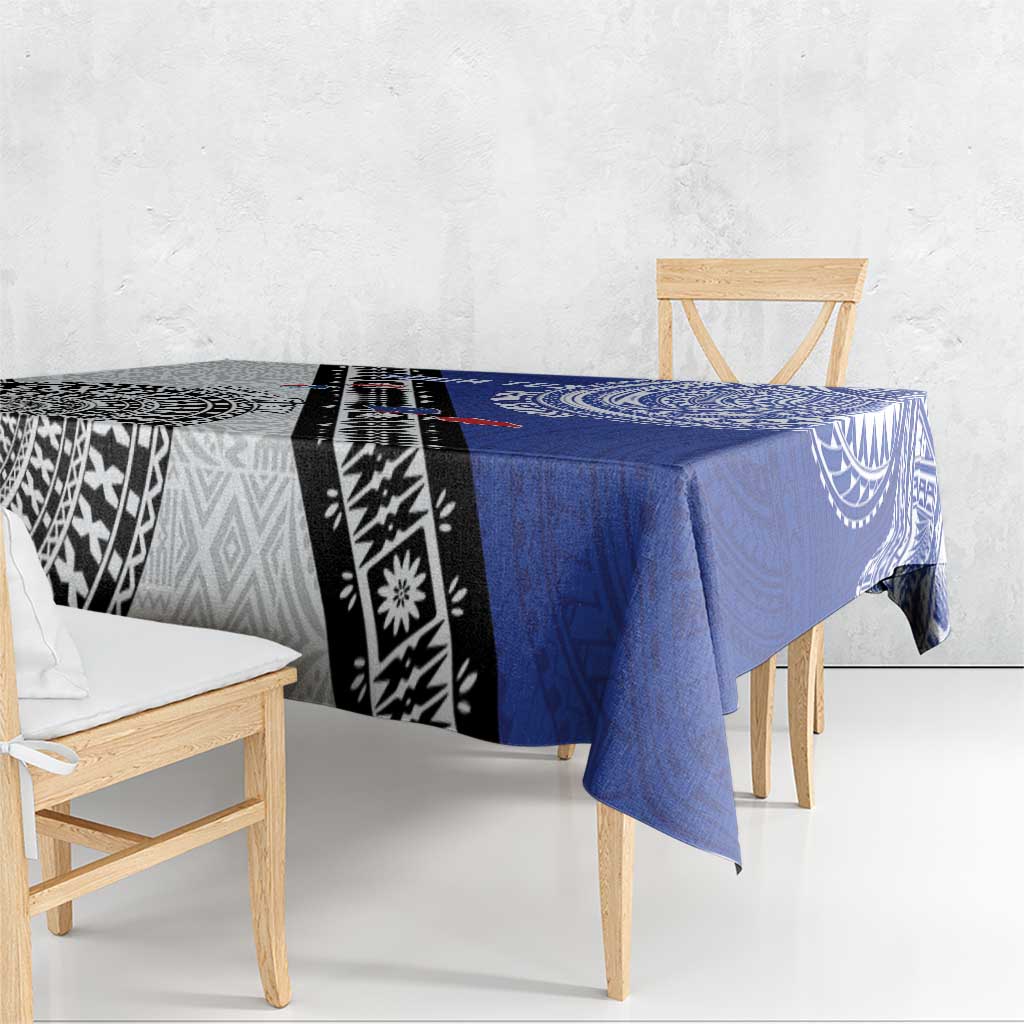 Fiji an Samoa Rugby Custom Tablecloth Flying Fijians Manu Samoa Together Pacific - Polynesian Pride
