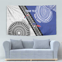 Fiji an Samoa Rugby Custom Tapestry Flying Fijians Manu Samoa Together Pacific - Polynesian Pride