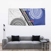Fiji an Samoa Rugby Custom Tapestry Flying Fijians Manu Samoa Together Pacific - Polynesian Pride