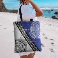 Fiji an Samoa Rugby Custom Tote Bag Flying Fijians Manu Samoa Together Pacific - Polynesian Pride