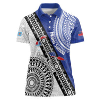 Fiji an Samoa Rugby Custom Women Polo Shirt Flying Fijians Manu Samoa Together Pacific - Polynesian Pride