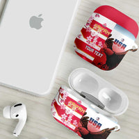 USA and Japan Rugby Custom AirPods Case Eagles Brave Blossoms Together Pacific - Polynesian Pride