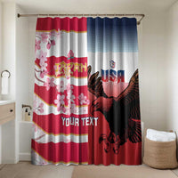 USA and Japan Rugby Custom Bathroom Set Eagles Brave Blossoms Together Pacific - Polynesian Pride