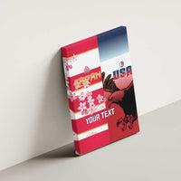 USA and Japan Rugby Custom Canvas Wall Art Eagles Brave Blossoms Together Pacific - Polynesian Pride