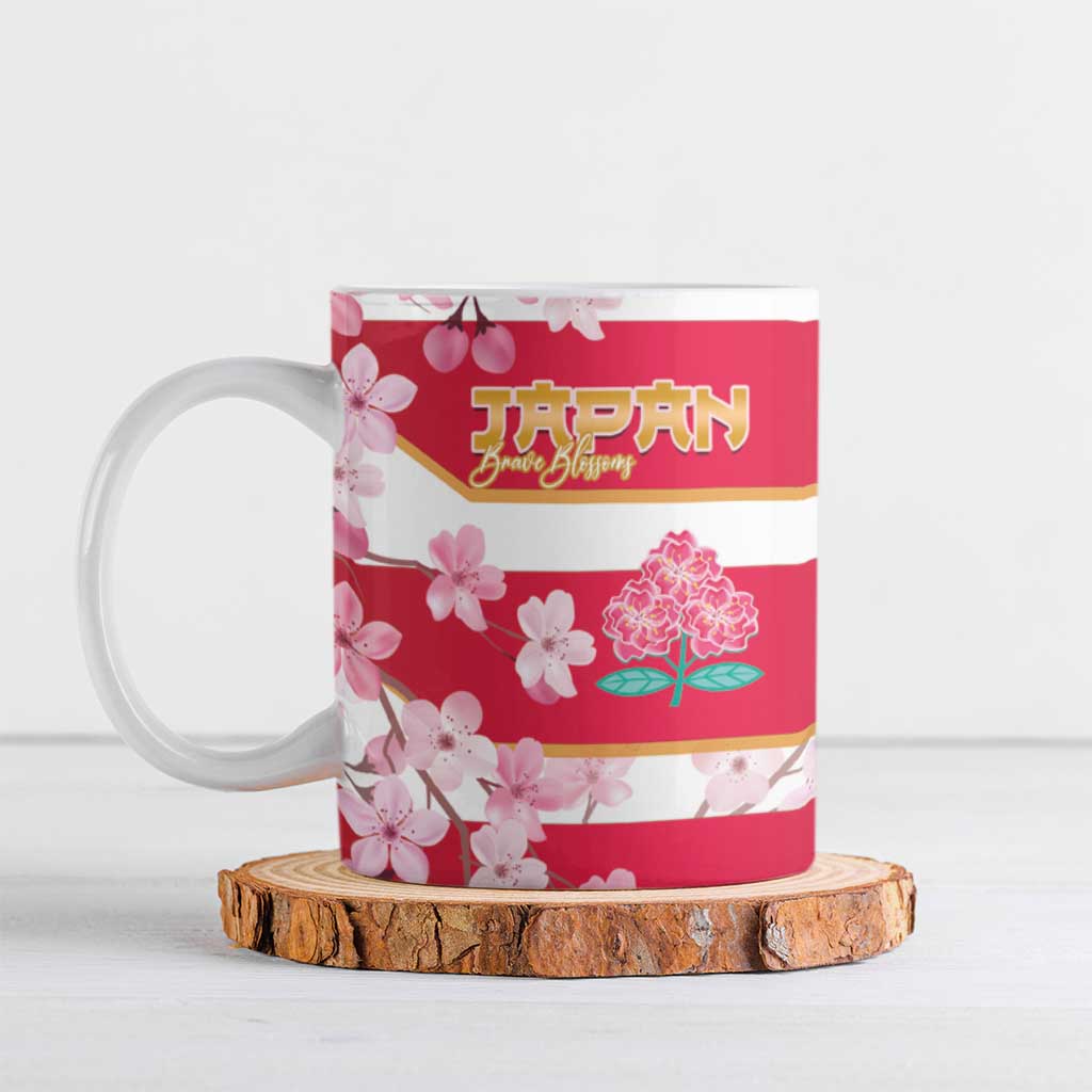 USA and Japan Rugby Ceramic Mug Eagles Brave Blossoms Together Pacific - Polynesian Pride