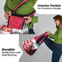 USA and Japan Rugby Custom Grocery Bag Eagles Brave Blossoms Together Pacific - Polynesian Pride