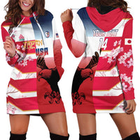 USA and Japan Rugby Custom Hoodie Dress Eagles Brave Blossoms Together Pacific - Polynesian Pride