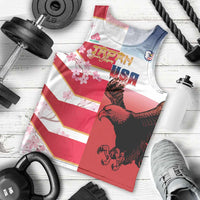 USA and Japan Rugby Custom Men Tank Top Eagles Brave Blossoms Together Pacific - Polynesian Pride