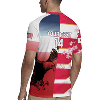 USA and Japan Rugby Custom Rugby Jersey Eagles Brave Blossoms Together Pacific - Polynesian Pride