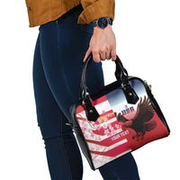 USA and Japan Rugby Custom Shoulder Handbag Eagles Brave Blossoms Together Pacific - Polynesian Pride