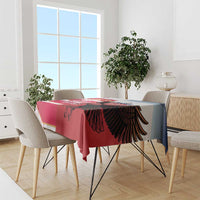 USA and Japan Rugby Custom Tablecloth Eagles Brave Blossoms Together Pacific - Polynesian Pride