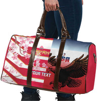 USA and Japan Rugby Custom Travel Bag Eagles Brave Blossoms Together Pacific - Polynesian Pride