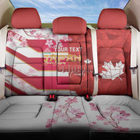Canada and Japan Rugby Custom Back Car Seat Cover Canucks Brave Blossoms Together Pacific - Polynesian Pride