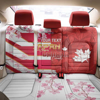 Canada and Japan Rugby Custom Back Car Seat Cover Canucks Brave Blossoms Together Pacific - Polynesian Pride