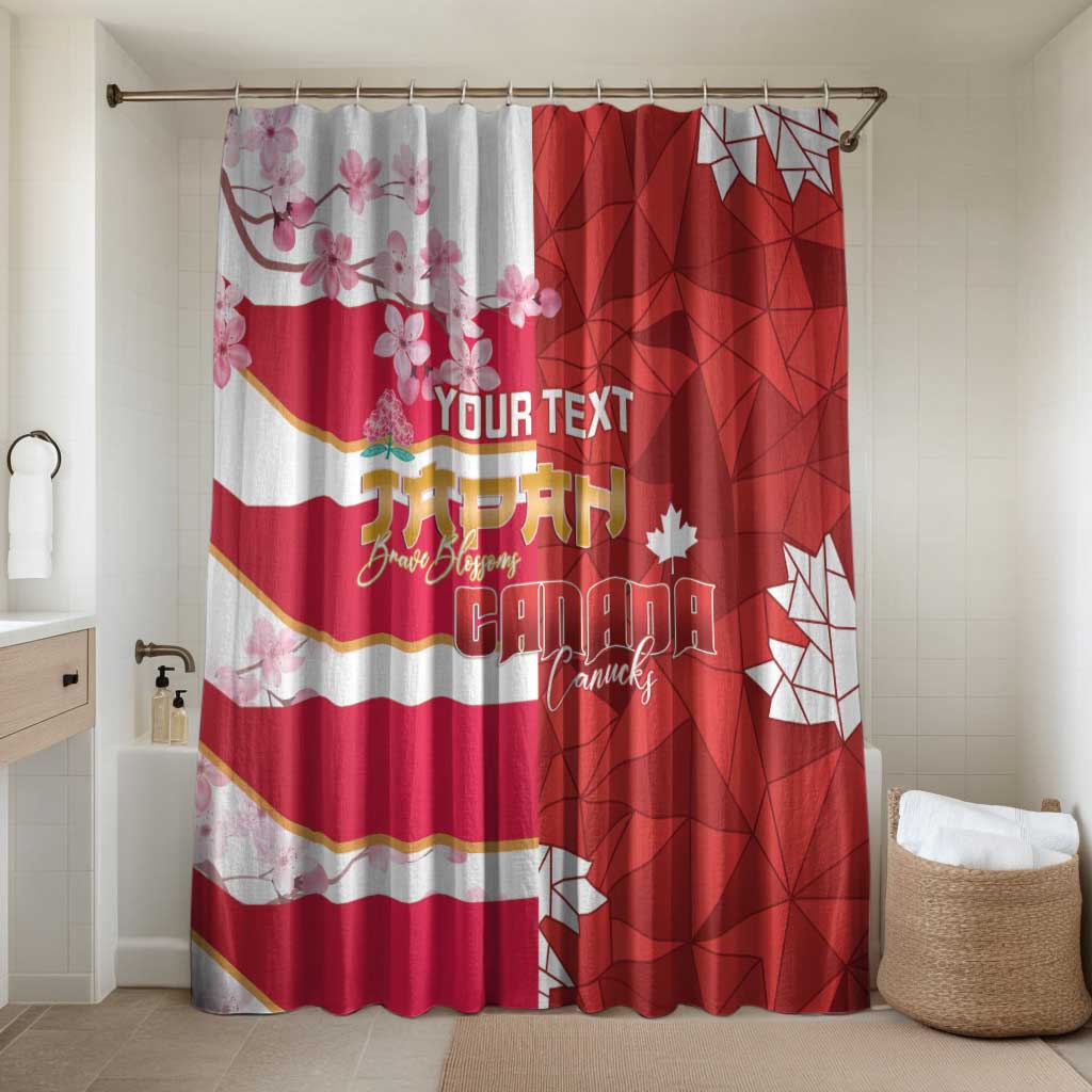 Canada and Japan Rugby Custom Bathroom Set Canucks Brave Blossoms Together Pacific - Polynesian Pride