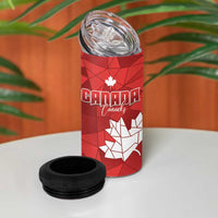 Canada and Japan Rugby 4 in 1 Can Cooler Tumbler Canucks Brave Blossoms Together Pacific - Polynesian Pride