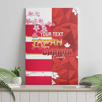 Canada and Japan Rugby Custom Canvas Wall Art Canucks Brave Blossoms Together Pacific - Polynesian Pride