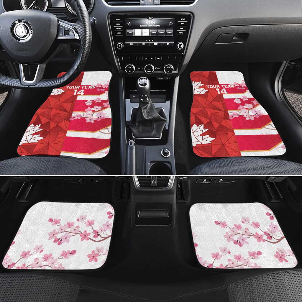 Canada and Japan Rugby Custom Car Mats Canucks Brave Blossoms Together Pacific - Polynesian Pride