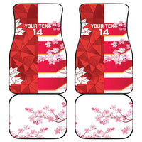 Canada and Japan Rugby Custom Car Mats Canucks Brave Blossoms Together Pacific - Polynesian Pride