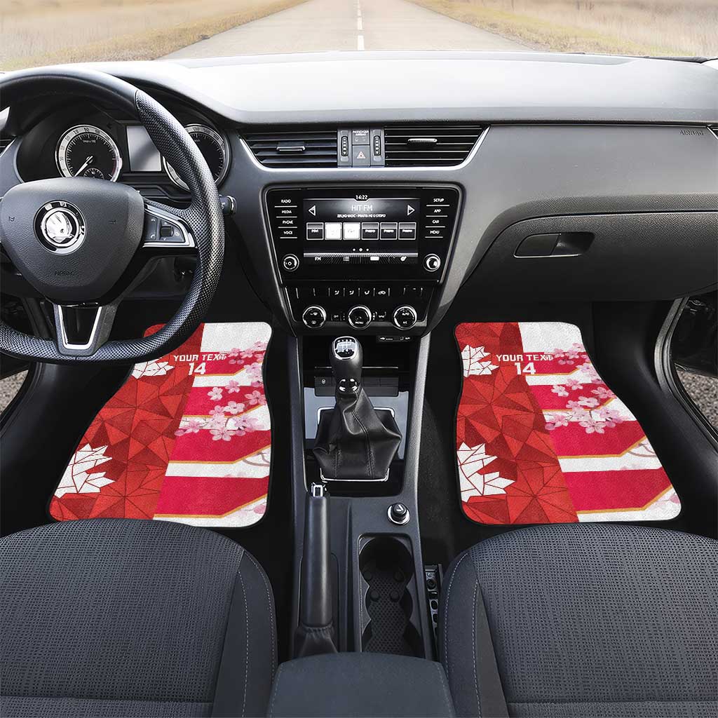 Canada and Japan Rugby Custom Car Mats Canucks Brave Blossoms Together Pacific - Polynesian Pride