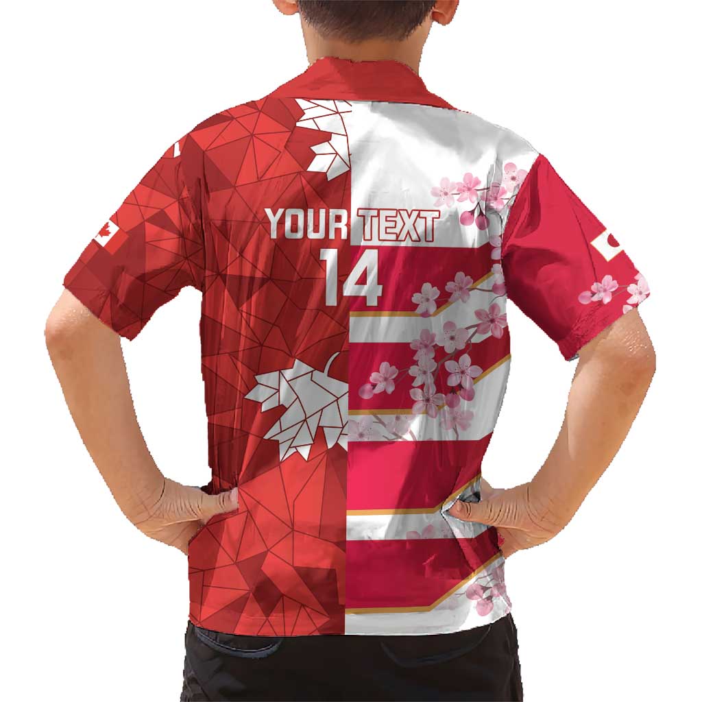 Canada and Japan Rugby Custom Kid Hawaiian Shirt Canucks Brave Blossoms Together Pacific - Polynesian Pride