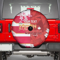 Canada and Japan Rugby Custom Spare Tire Cover Canucks Brave Blossoms Together Pacific - Polynesian Pride