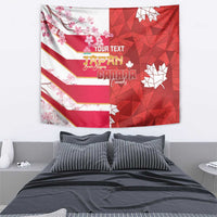 Canada and Japan Rugby Custom Tapestry Canucks Brave Blossoms Together Pacific - Polynesian Pride