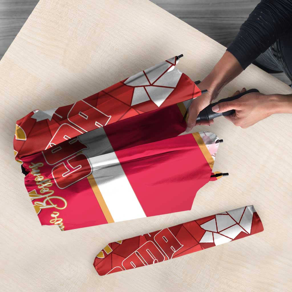 Canada and Japan Rugby Custom Umbrella Canucks Brave Blossoms Together Pacific - Polynesian Pride