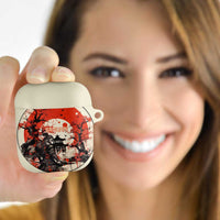 Samurai Warrior Japan AirPods Case Red-blossomed Tree Classic Japanese Stylized - Polynesian Pride