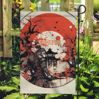 Samurai Warrior Japan Garden Flag Red-blossomed Tree Classic Japanese Stylized - Polynesian Pride