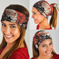 Samurai Warrior Japan Neck Gaiter Red-blossomed Tree Classic Japanese Stylized - Polynesian Pride