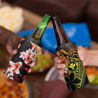 Hawaiian and Japanese 4 in 1 Can Cooler Tumbler Koi Fish With Kanaka Polynesian Tattoo - Polynesian Pride