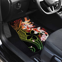 Hawaiian and Japanese Car Mats Koi Fish With Kanaka Polynesian Tattoo - Polynesian Pride
