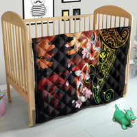 Hawaiian and Japanese Quilt Koi Fish With Kanaka Polynesian Tattoo - Polynesian Pride