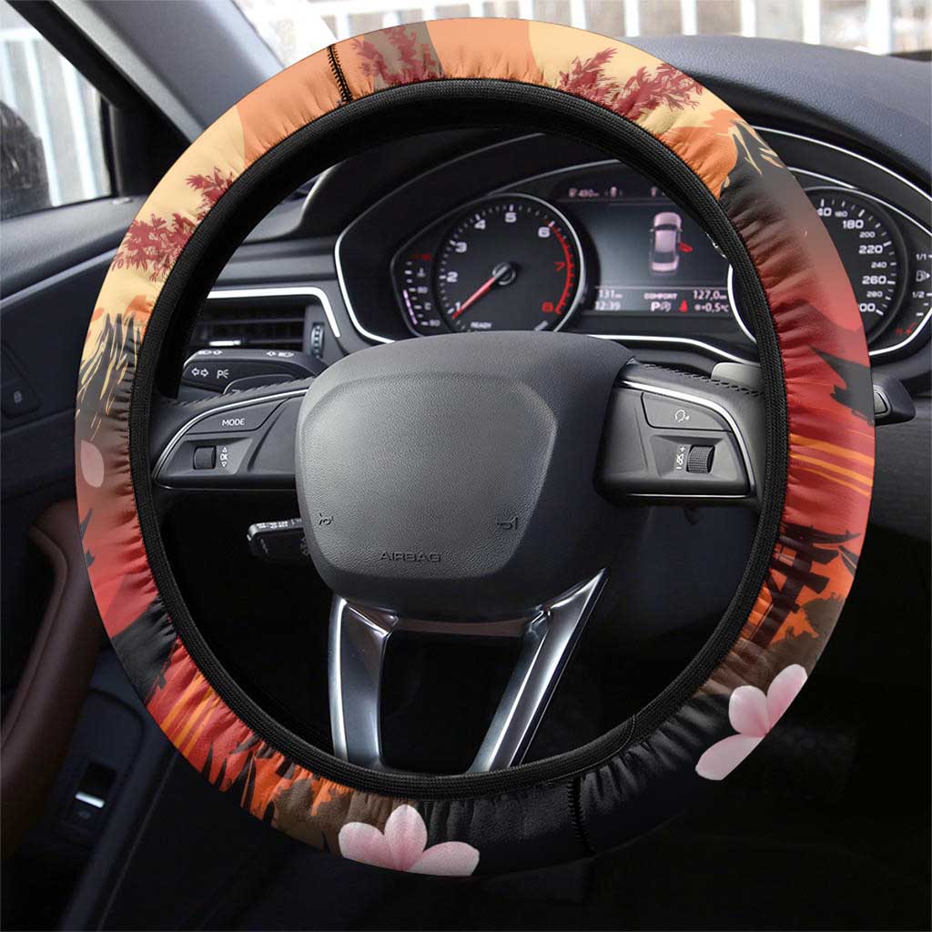 Hawaiian and Japanese Steering Wheel Cover Koi Fish With Kanaka Polynesian Tattoo - Polynesian Pride