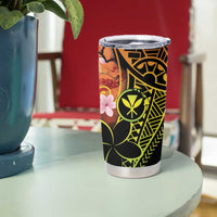 Hawaiian and Japanese Tumbler Cup Koi Fish With Kanaka Polynesian Tattoo - Polynesian Pride