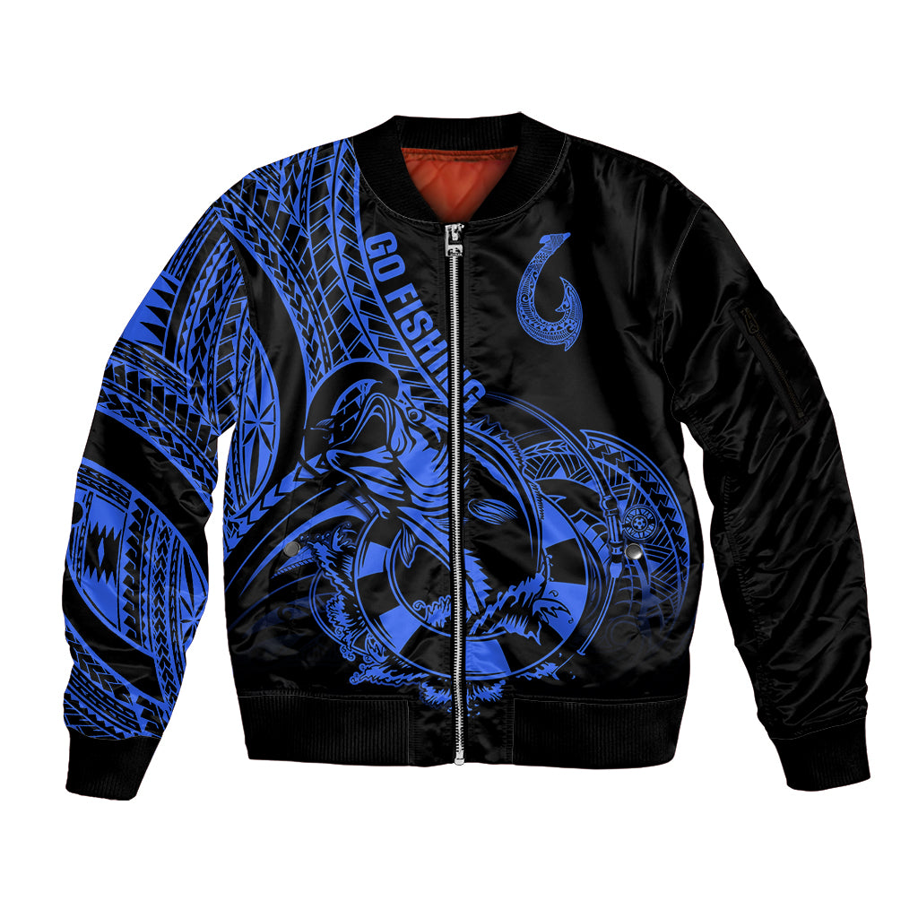 polynesia-sleeve-zip-bomber-jacket-fish-hook-tattoo-go-fishing-polynesian-pattern-blue