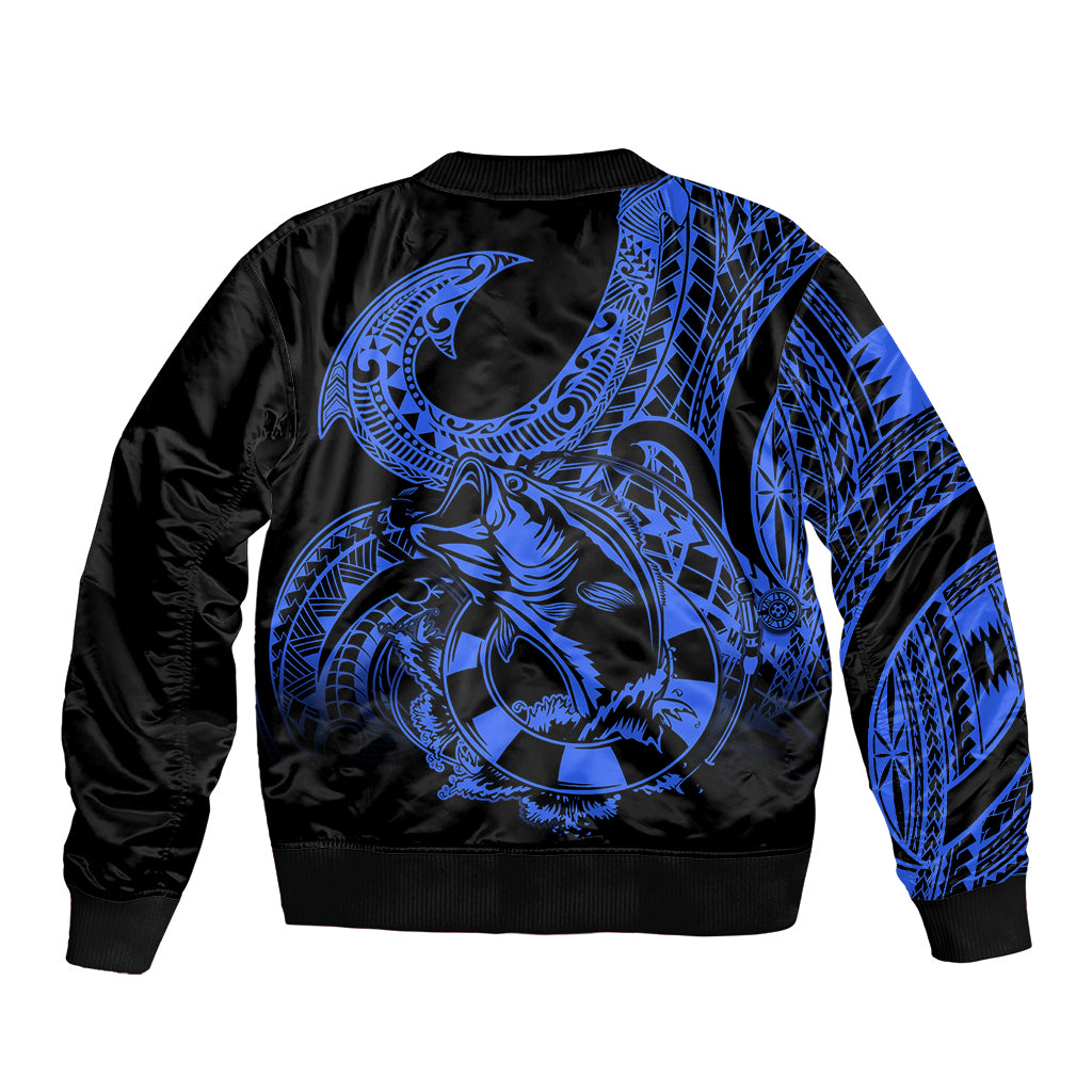 polynesia-sleeve-zip-bomber-jacket-fish-hook-tattoo-go-fishing-polynesian-pattern-blue
