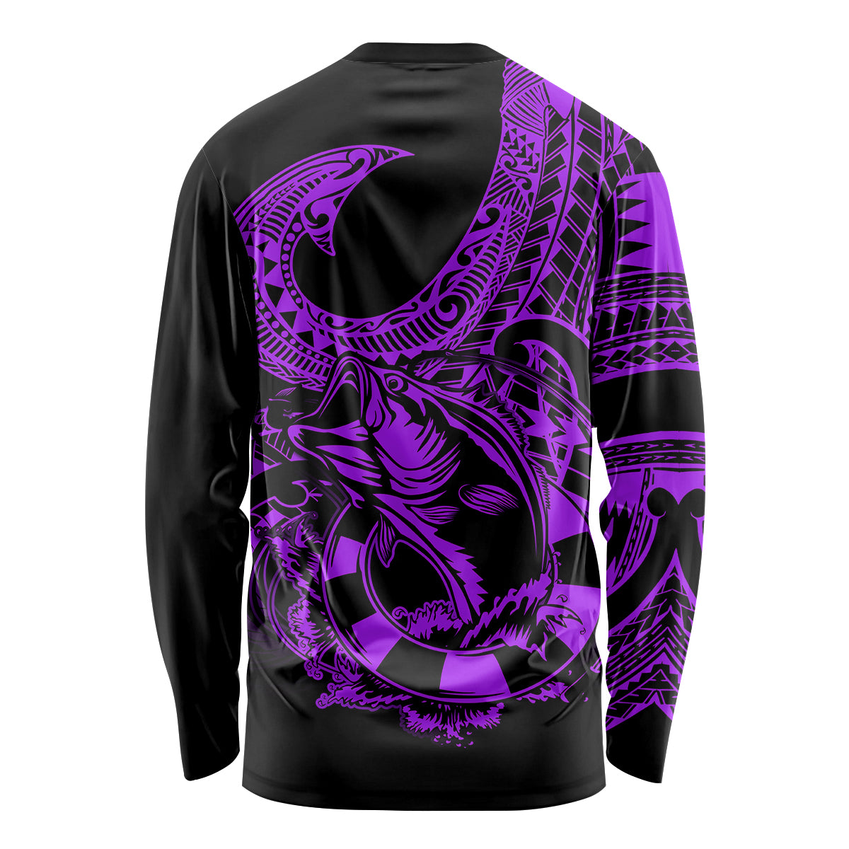 polynesia-long-sleeve-shirt-fish-hook-tattoo-go-fishing-polynesian-pattern-purple