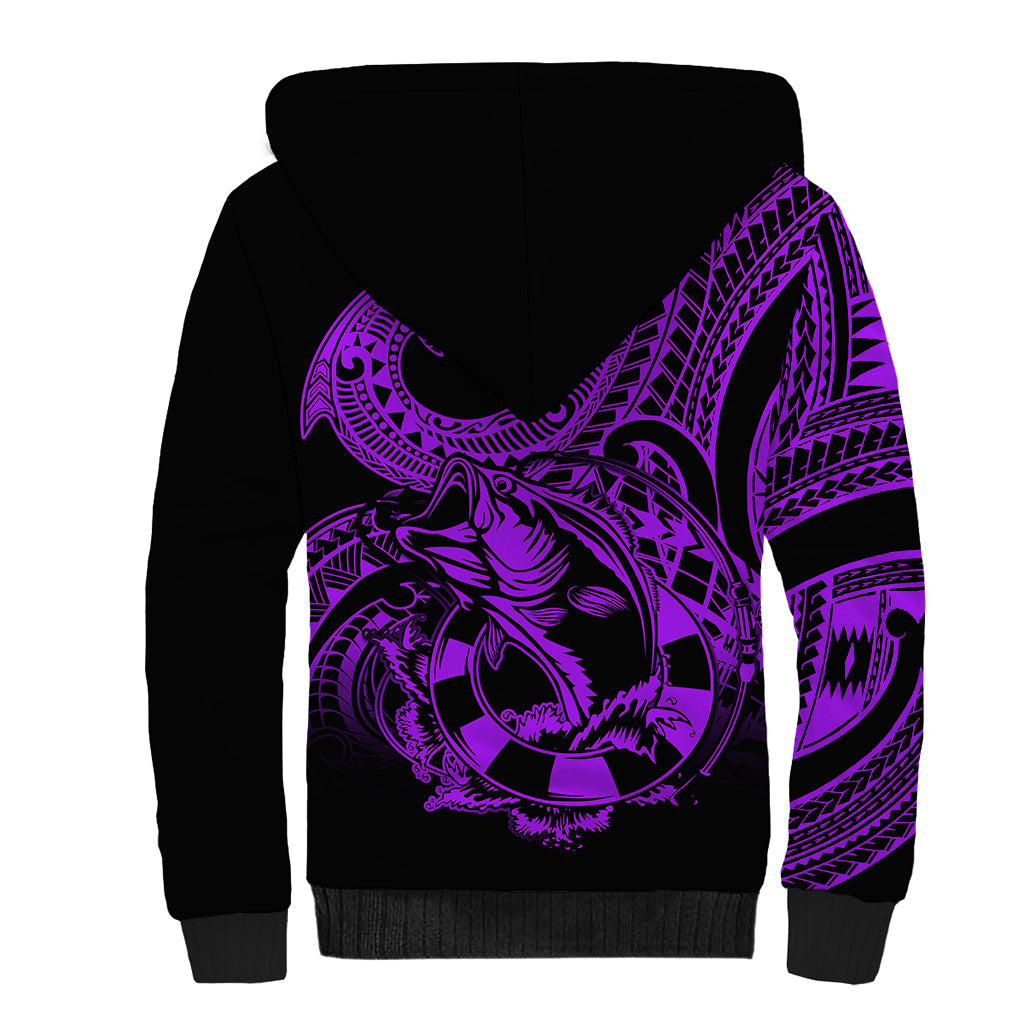 polynesia-sherpa-hoodie-fish-hook-tattoo-go-fishing-polynesian-pattern-purple
