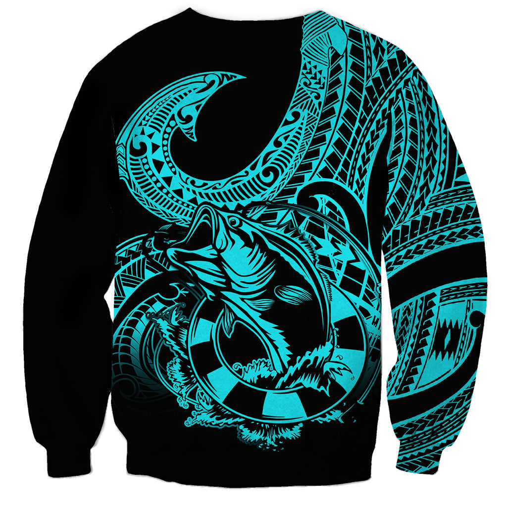 polynesia-sweatshirt-fish-hook-tattoo-go-fishing-polynesian-pattern-turquosie